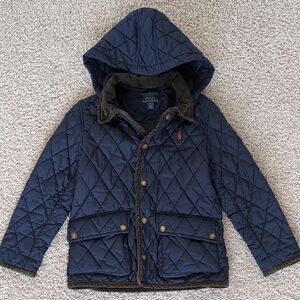 Polo by Ralph Lauren Kids Blue Quilted Puffer Jacket